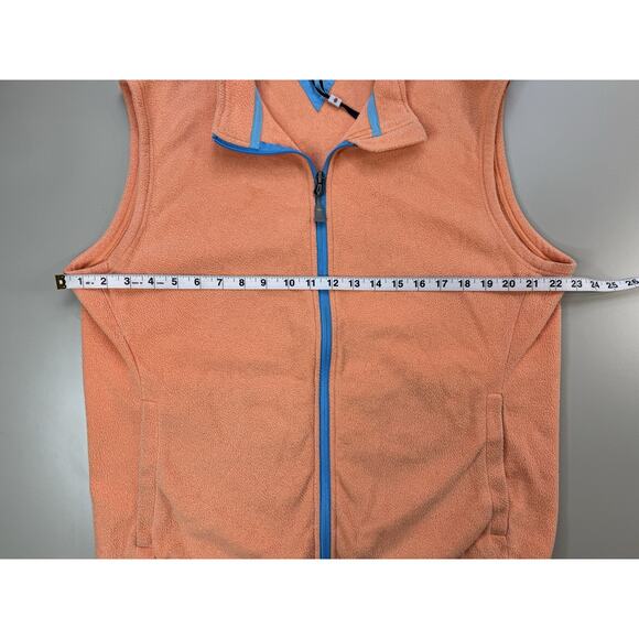 Peter Millar Mens Crown Warmth Fleece Vest M Orange Lightweight Full Zip Golf - Picture 4 of 10